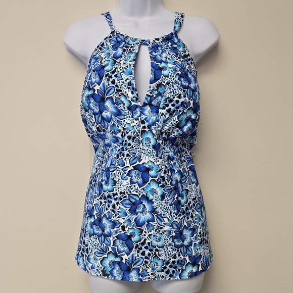 Sunsets Mia Tankini Top Bay Blues Floral E Cup - Picture 8 of 8